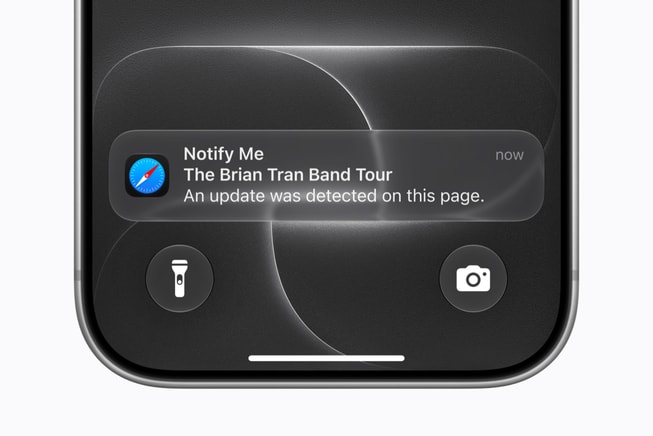 لقطة رسمية لميزة Notify Me في iOS 27 من آبل