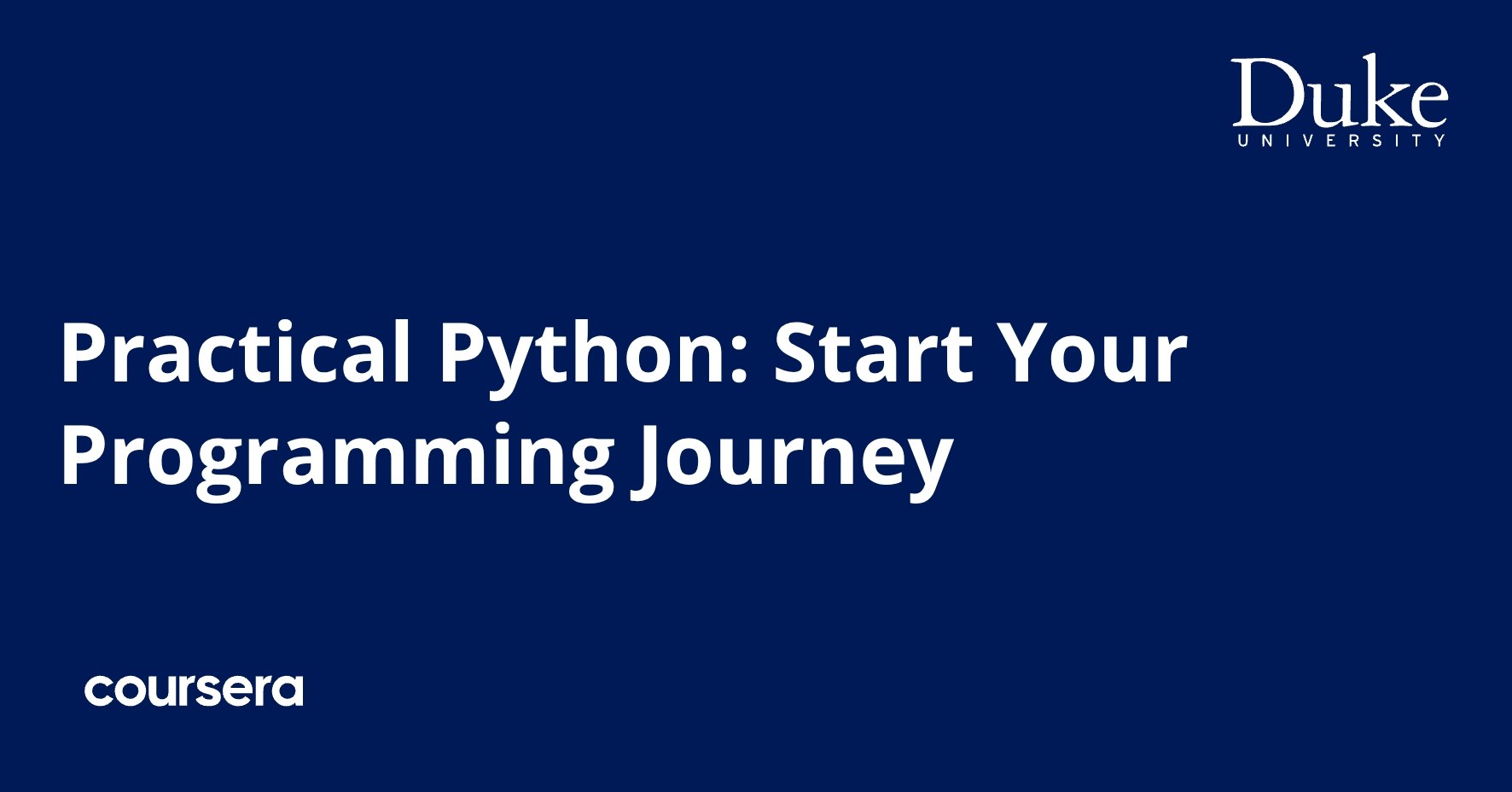 دورة Practical Python من جامعة دوك