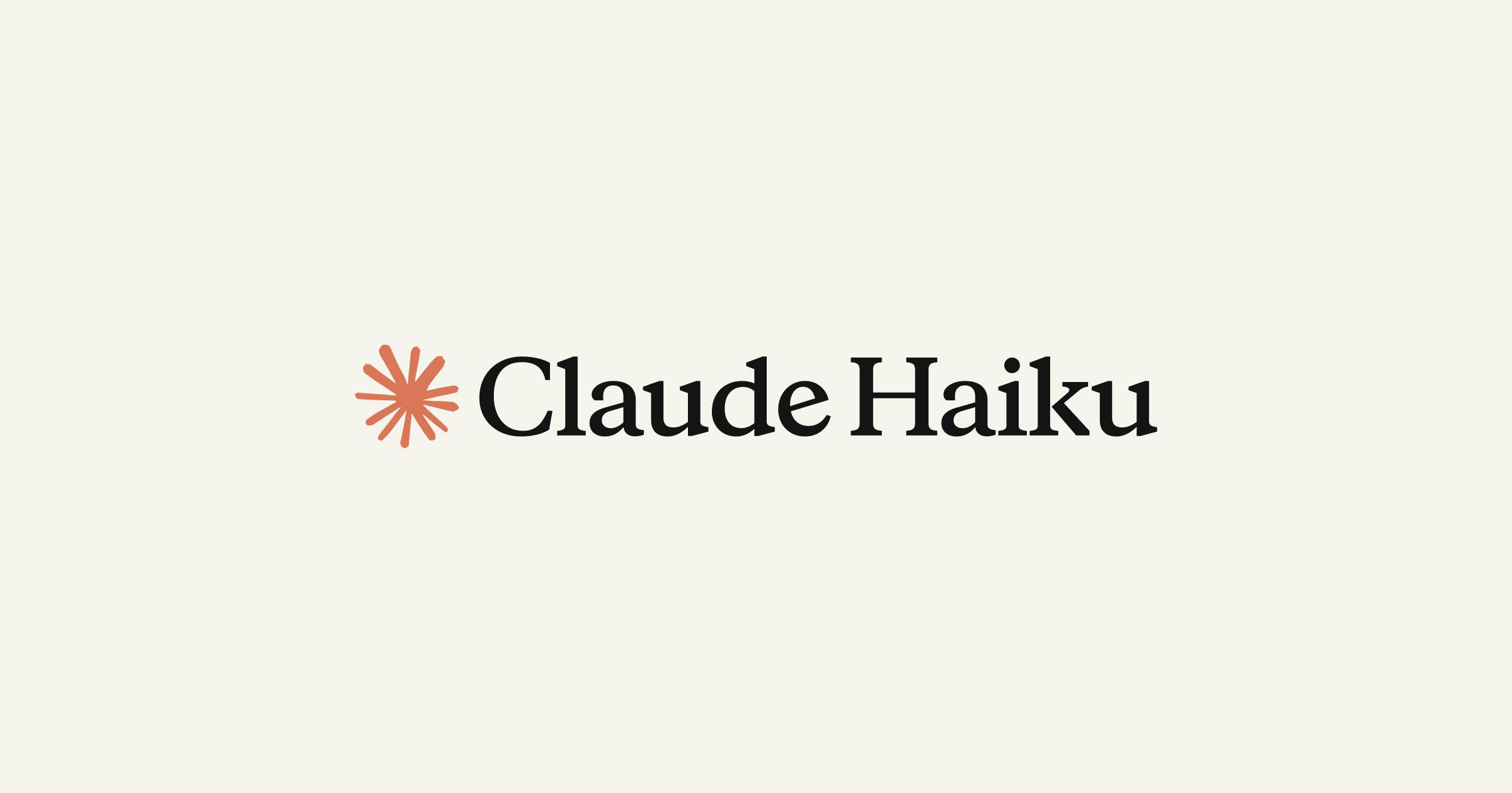 Official Claude Haiku family hero image from Anthropic