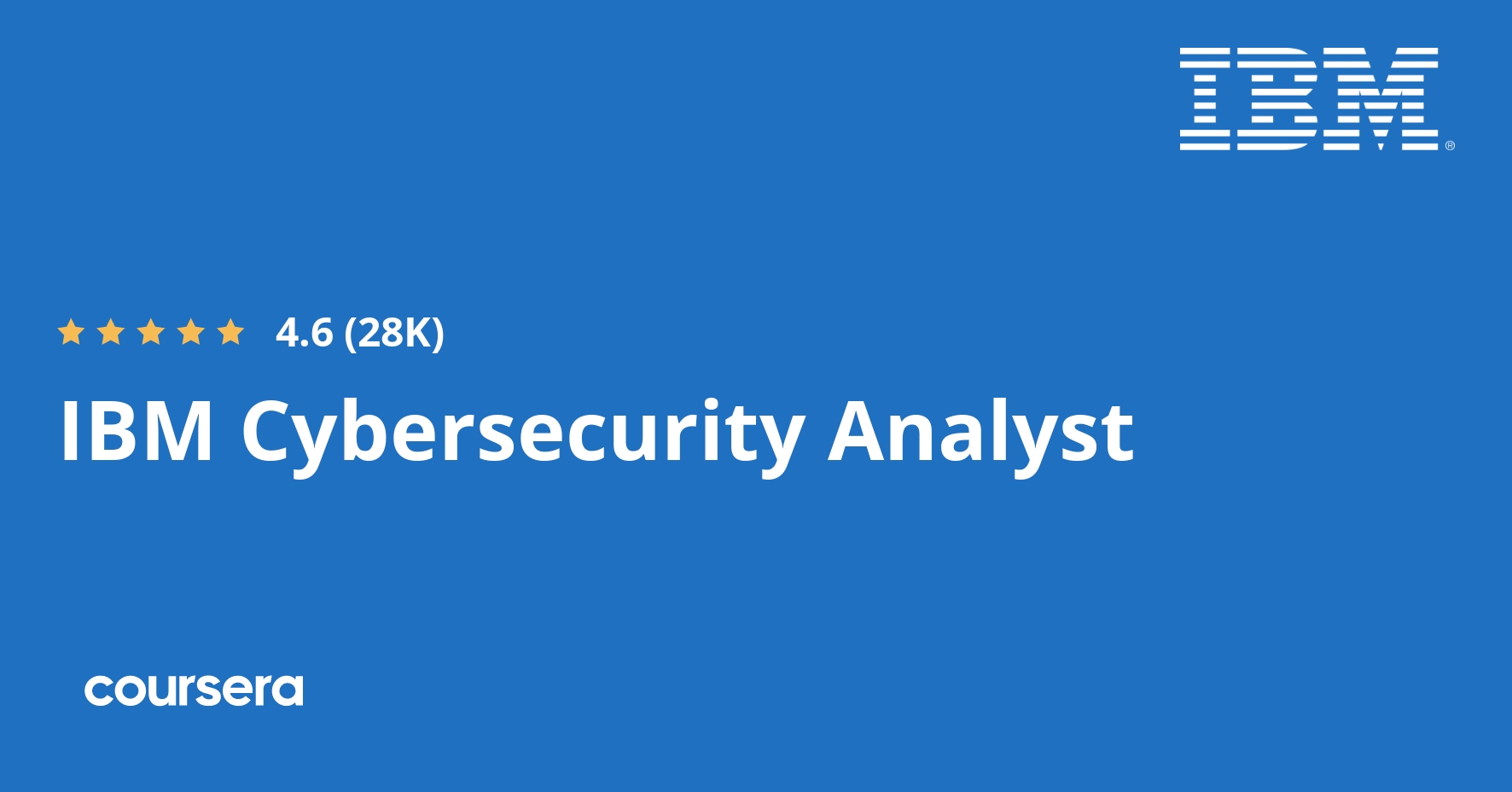بطاقة شهادة IBM Cybersecurity Analyst الرسمية بلا أشخاص
