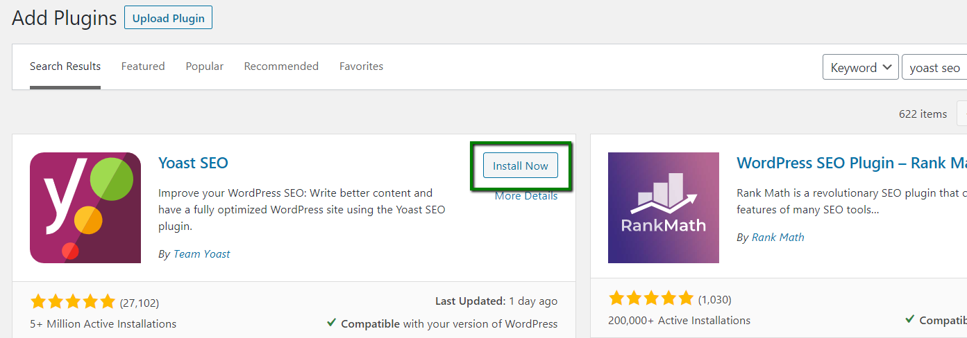 تثبيت إضافة Yoast SEO الموصى بها رسمياً على مواقع EasyWP