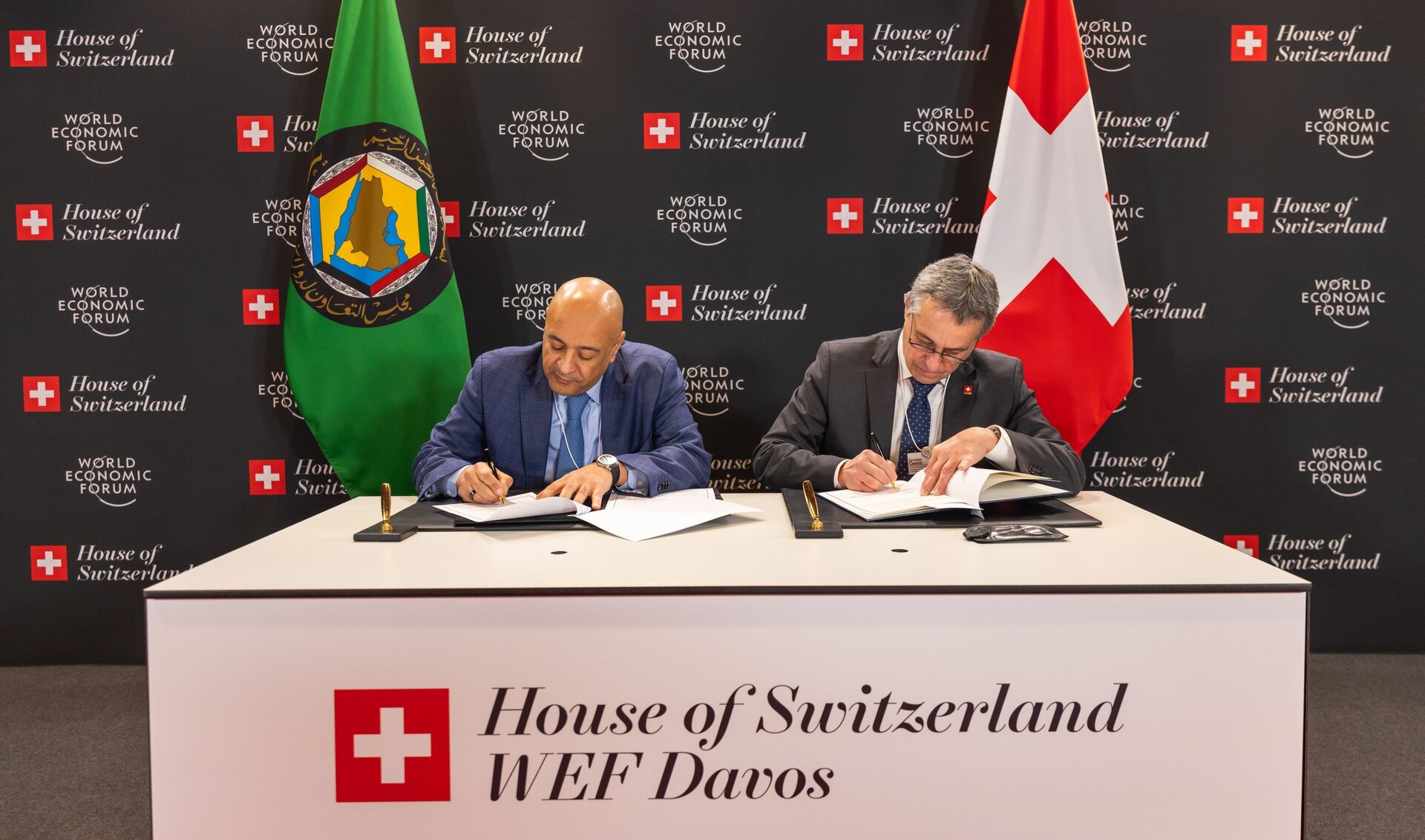 GCC heads of state at an official meeting on the sidelines of the Davos 2026 forum