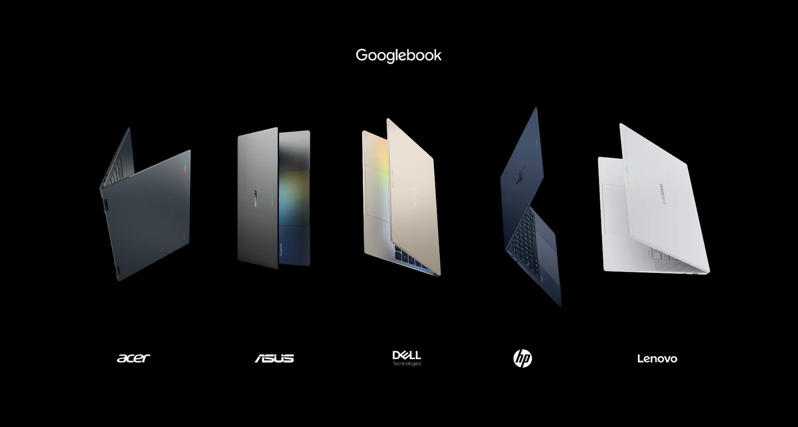 تشكيلة لابتوبات Googlebook الخمسة من الشركاء الخمسة