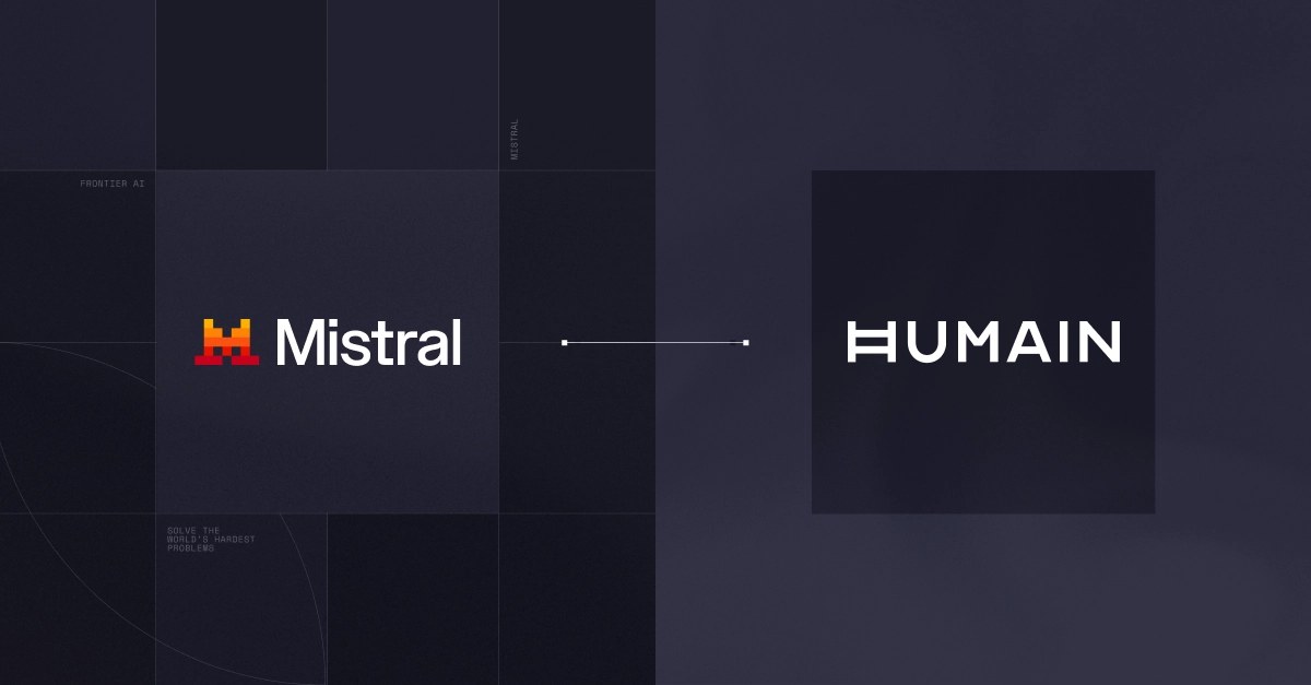 Mistral x HUMAIN partnership announcement visual