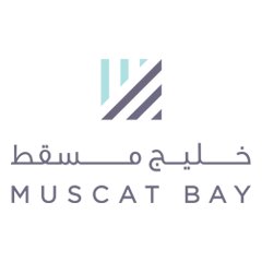 شعار مشروع مسقط باي أحد المجمعات السكنية المتكاملة التي يحق فيها للأجانب التملك