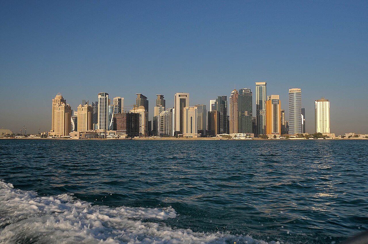 West Bay Doha skyline with high-rise office towers above the corniche