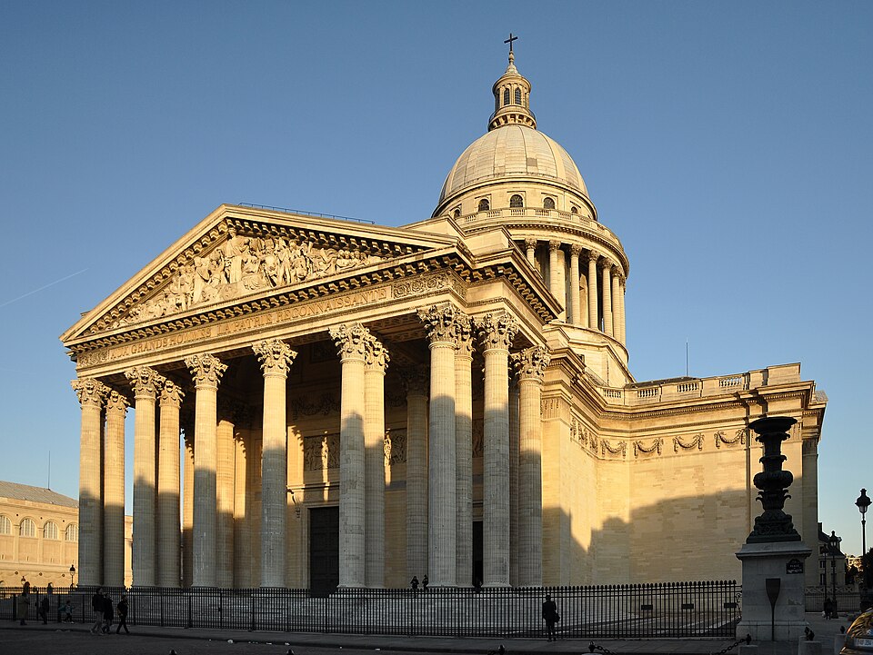 Facade of the Pantheon building in Paris, home to France's historic universities