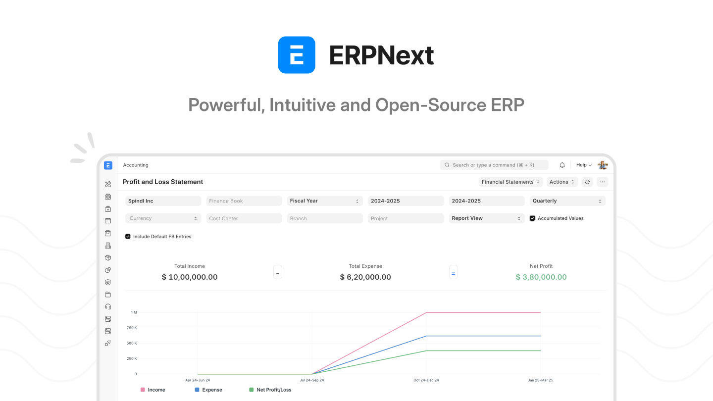 نظام ERPNext مفتوح المصدر - لوحة التحكم