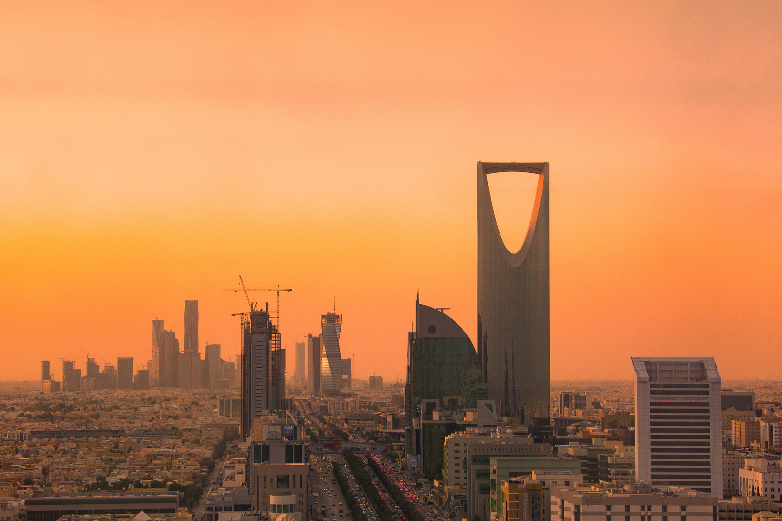 Riyadh's northern skyline — home base for most expatriate professionals managing annual exit re-entry plans
