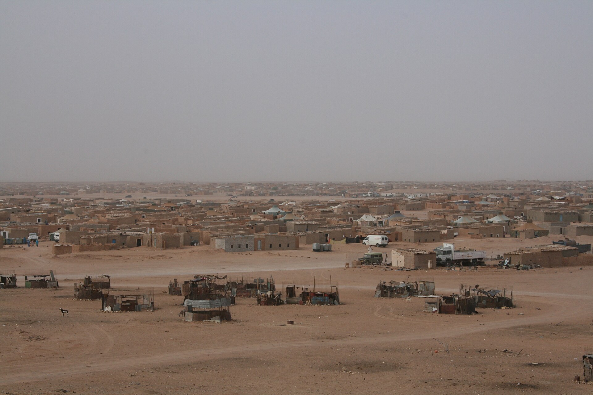 Sahrawi refugee camps near Tindouf in southwestern Algeria, home to tens of thousands of Sahrawis