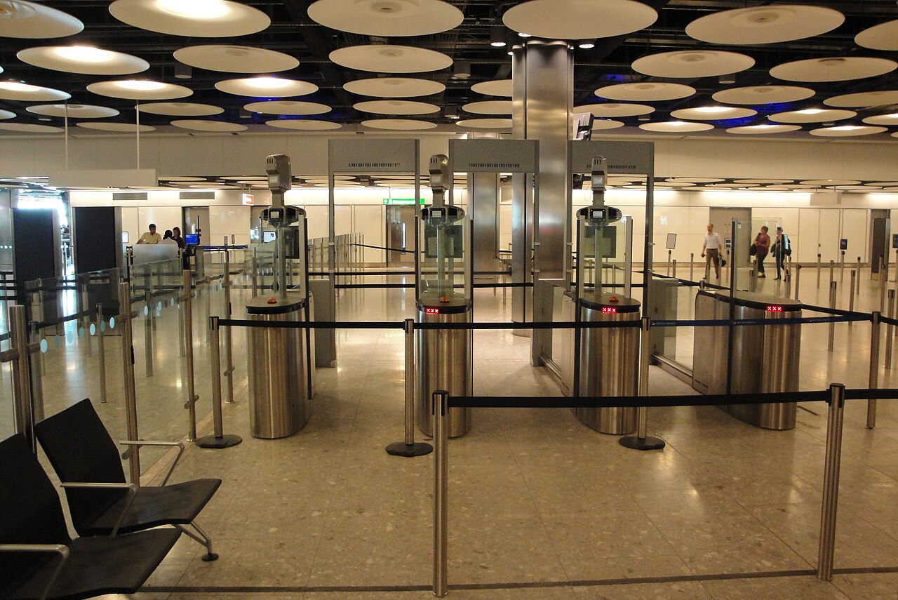 ePassport gates at Heathrow Terminal 5 — the system reads the digital status linked to your passport