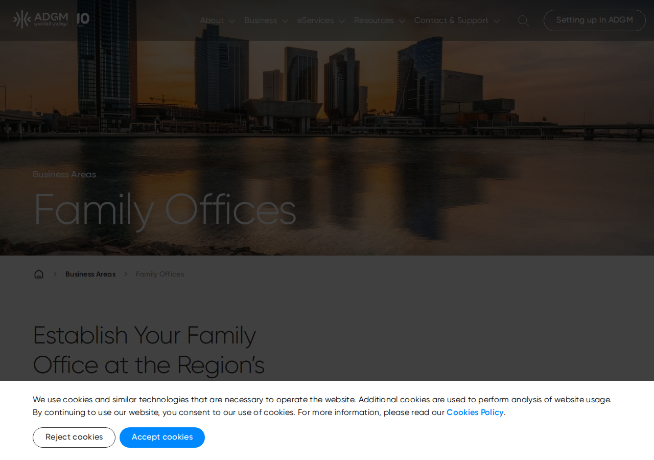 ADGM family office official fee table
