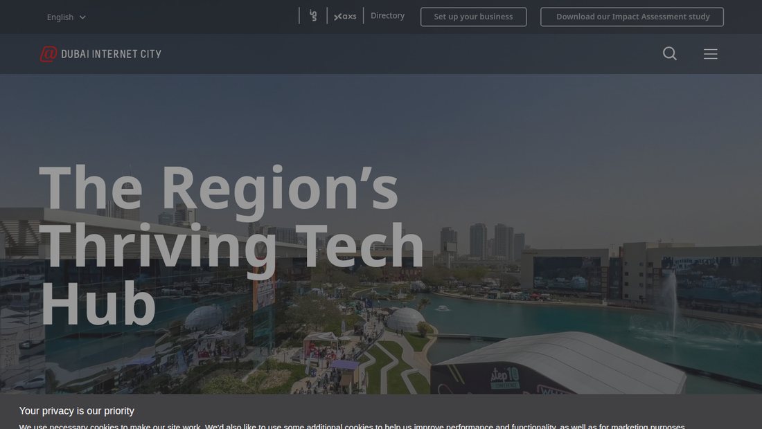 Dubai Internet City لقطة من موقع Dubai Internet City كمركز تكنولوجيا في دبي