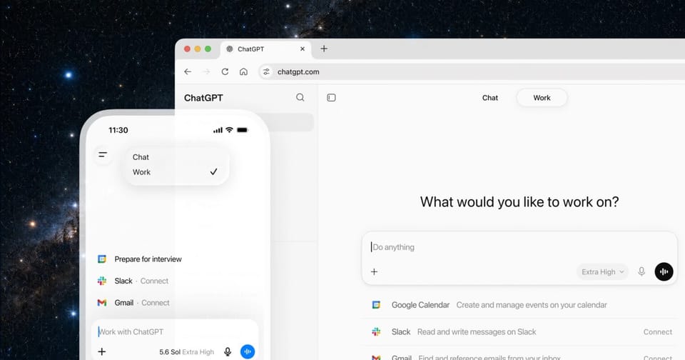 ChatGPT Work من OpenAI 2026: وكيل ينفذ مهام العمل عبر تطبيقاتك