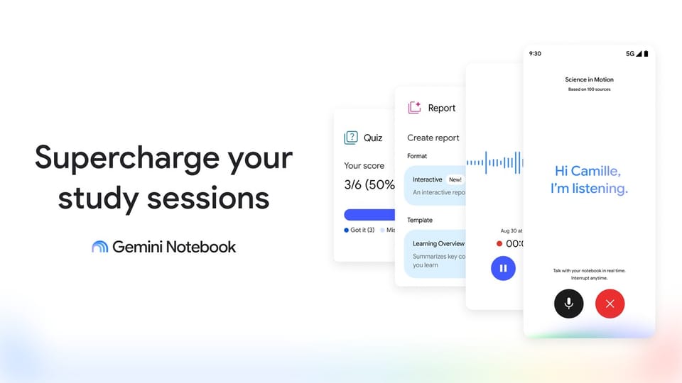 أدوات مذاكرة Gemini Notebook الجديدة 2026: تحدّث مع كتبك وسنة مجانية للجامعيين